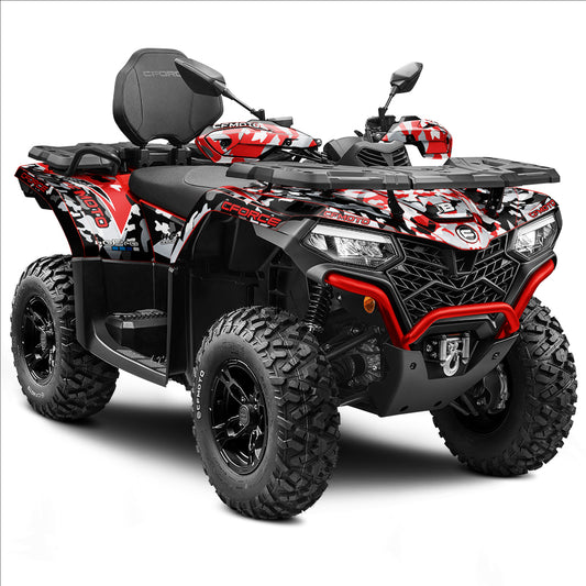 CFMOTO CFORCE 400 520 FULL GRAPHICS KIT ''CAMO RED'' DESIGN