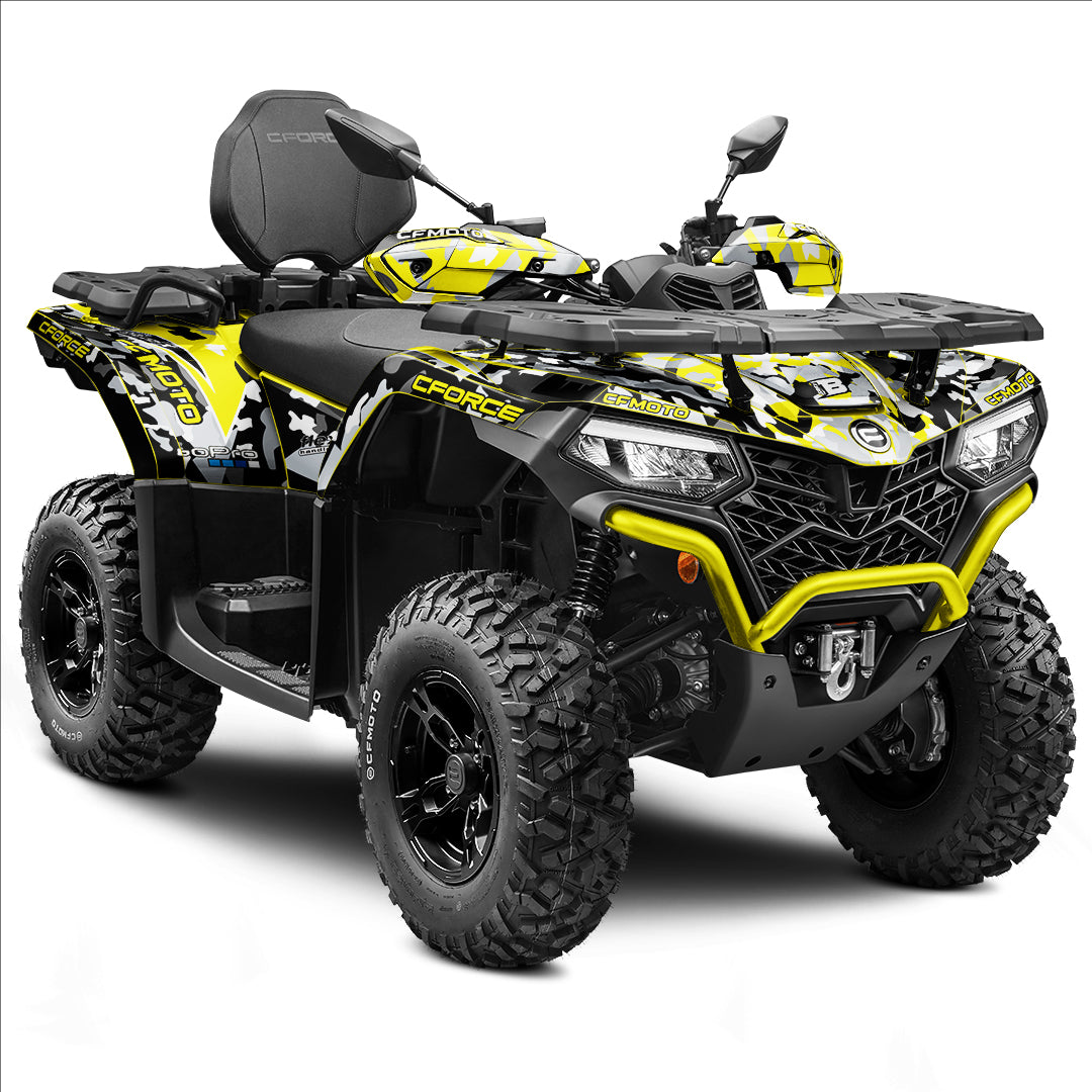 CFMOTO CFORCE 400 520 FULL GRAPHICS KIT ''CAMO YELLOW'' DESIGN