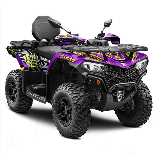 CFMOTO CFORCE 400 520 FULL GRAPHICS KIT ''PULSED PURPLE'' DESIGN