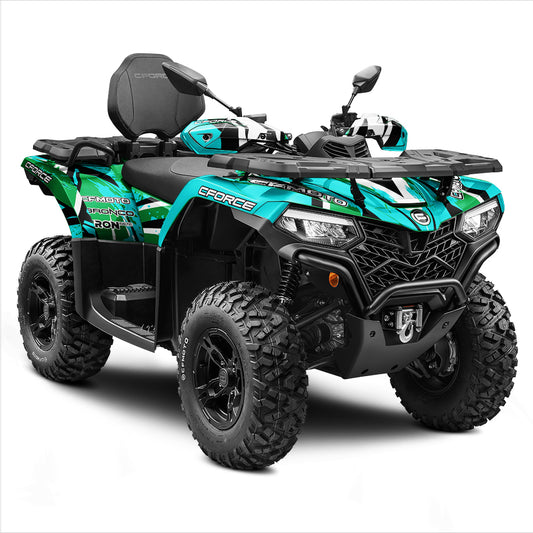 CFMOTO CFORCE 400 520 FULL GRAPHICS KIT ''SHRED MINT'' DESIGN