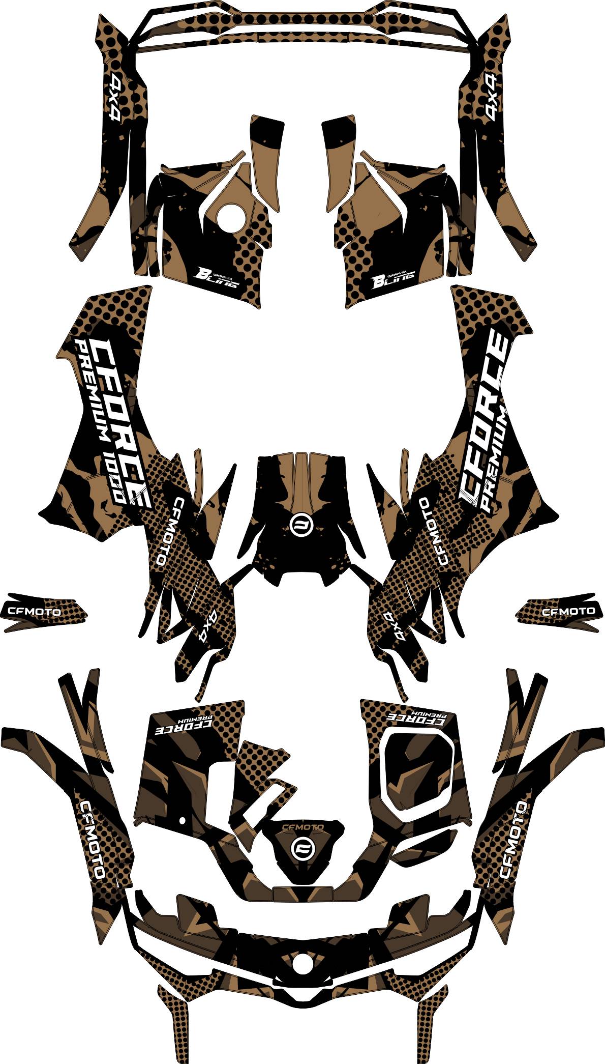 CFMOTO CFORCE G3 FULL GRAPHICS KIT ''ACID SAND'' DESIGN