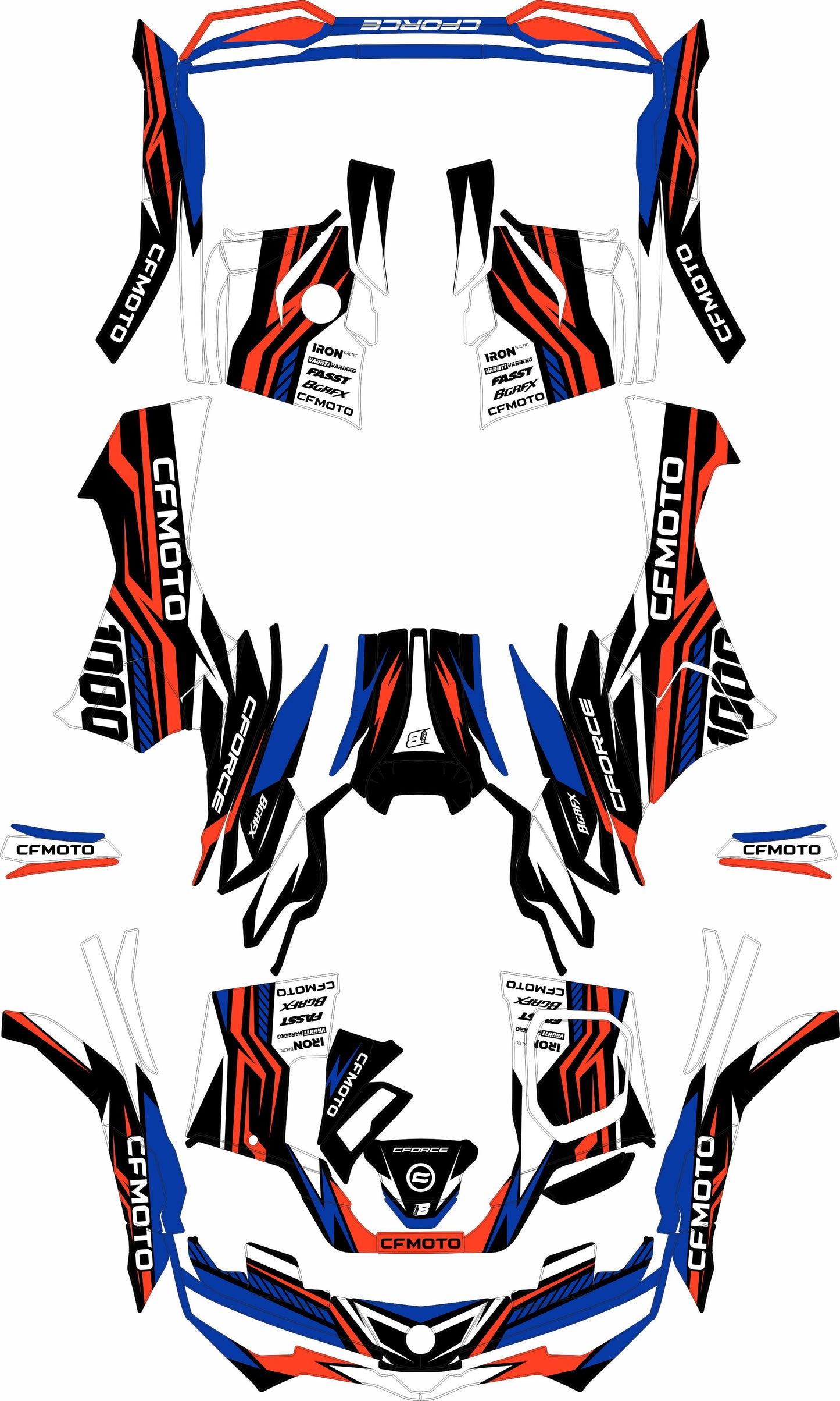 CFMOTO CFORCE G3 FULL GRAPHICS KIT ''FUSION'' DESIGN