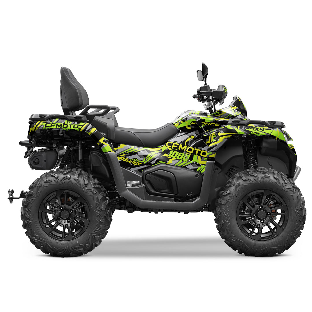 CFMOTO CFORCE G3 FULL GRAPHICS KIT ''TRANCED LIME'' DESIGN