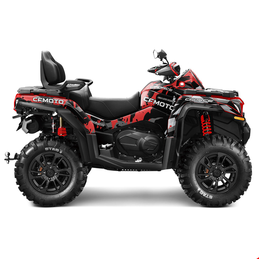 CFMOTO CFORCE G2 FULL GRAPHICS KIT ''CAMED RED'' DESIGN