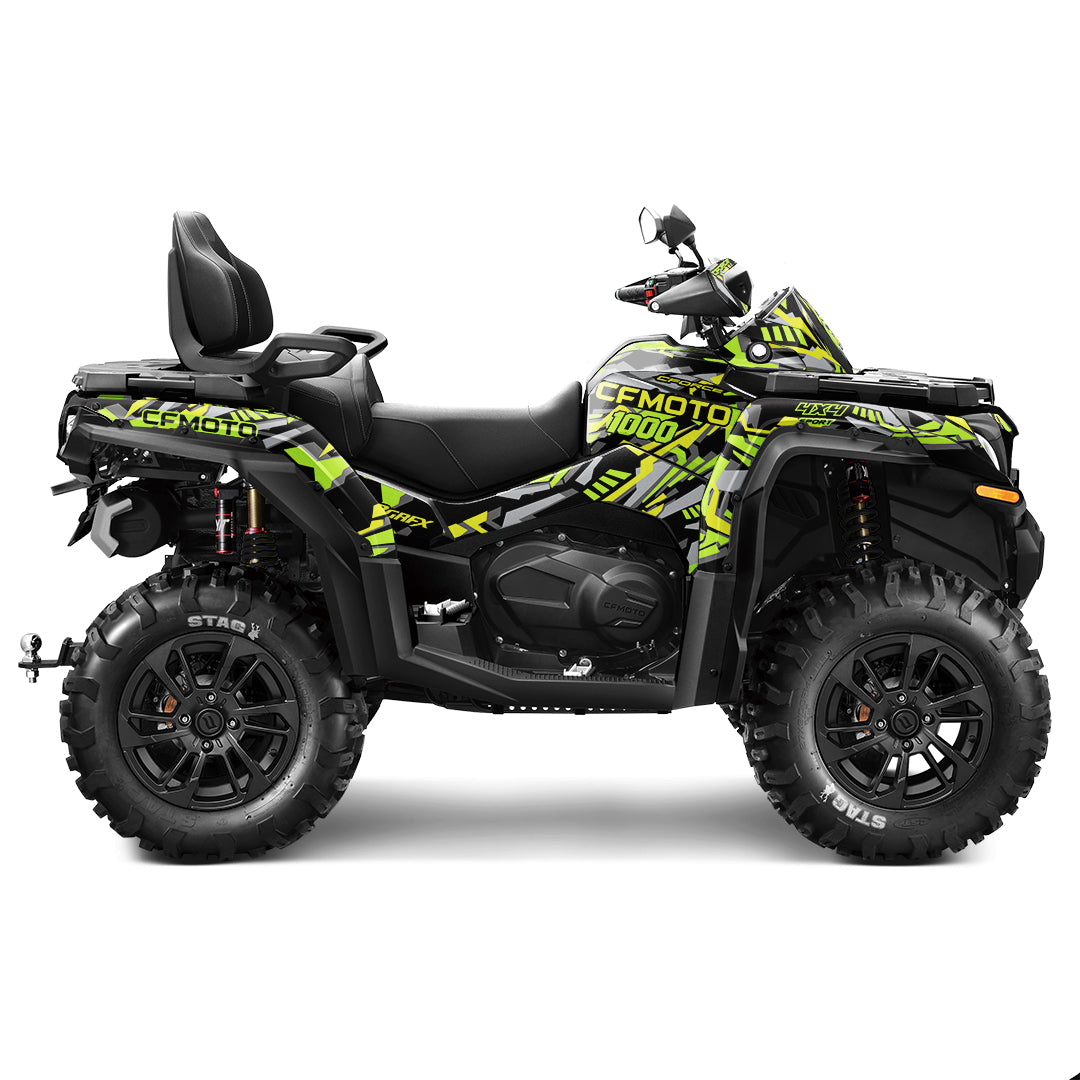 CFMOTO CFORCE G2 FULL GRAPHICS KIT ''TRANCED LIME'' DESIGN