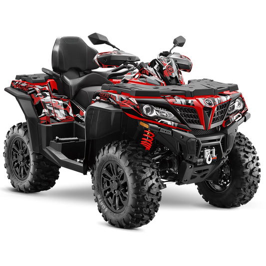 CFMOTO CFORCE G2 FULL GRAPHICS KIT ''TRANCED RED'' DESIGN