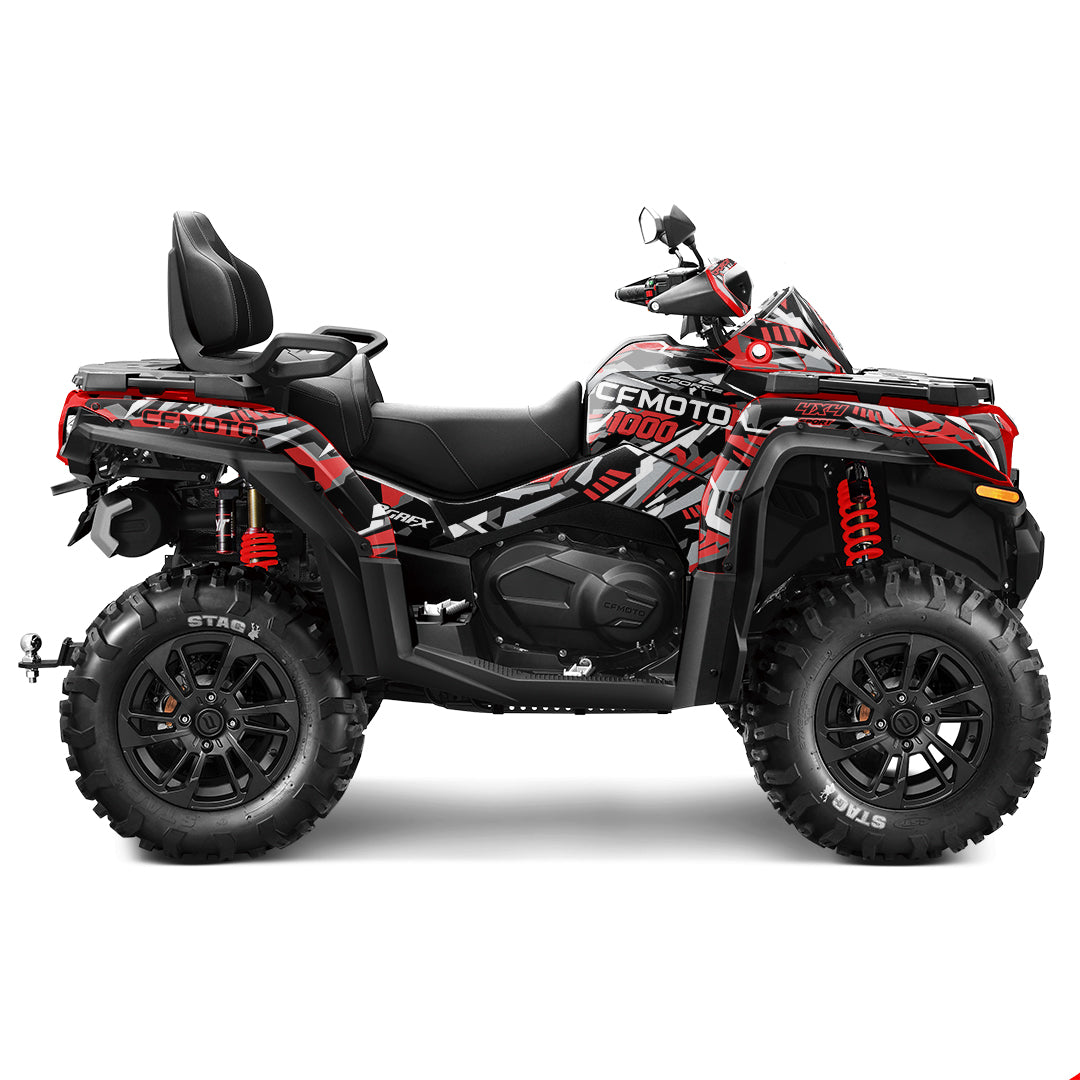 CFMOTO CFORCE G2 FULL GRAPHICS KIT ''TRANCED RED'' DESIGN