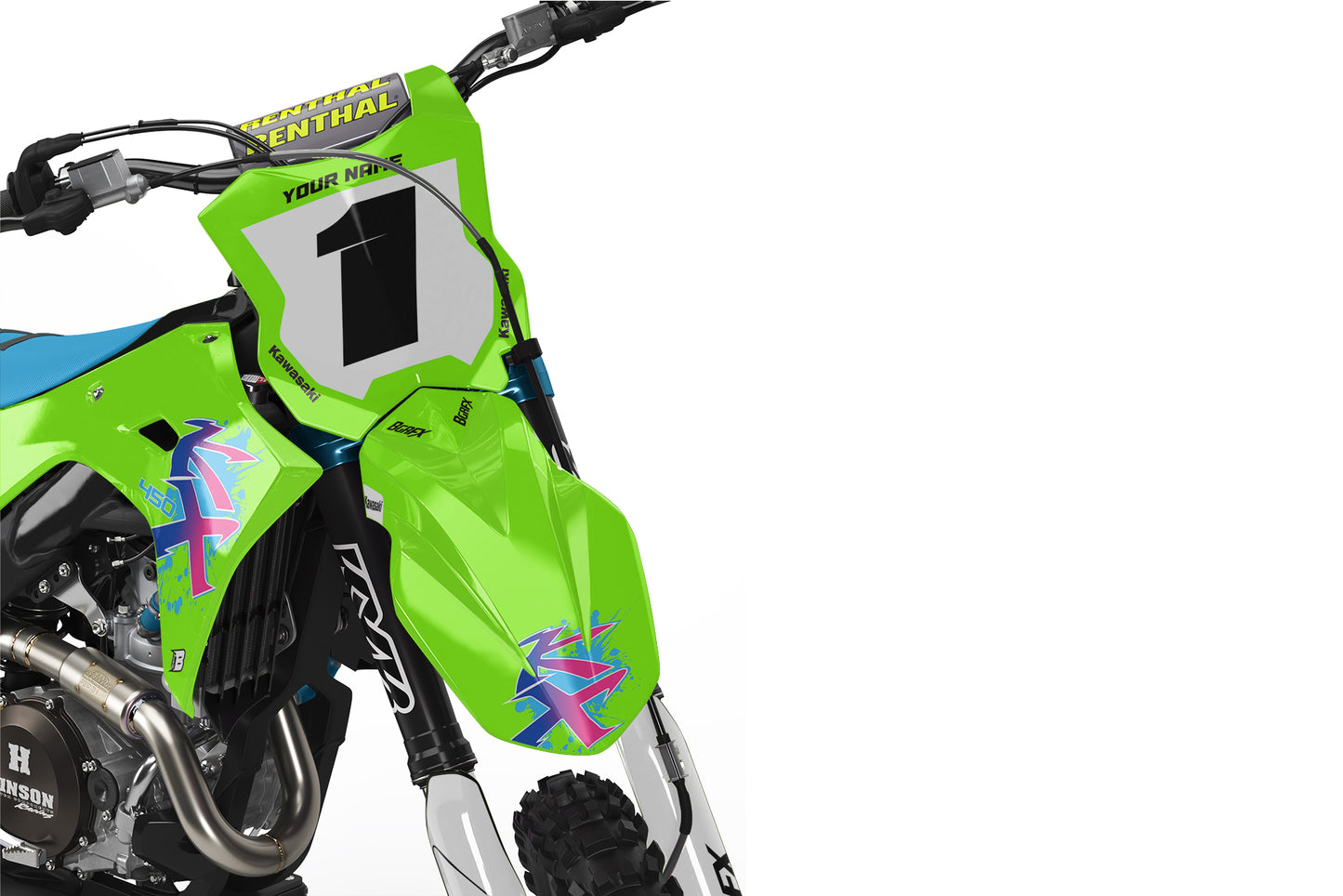 GRAPHICS KIT FOR KAWASAKI ''50th ANNIVERSARY STOCK'' DESIGN