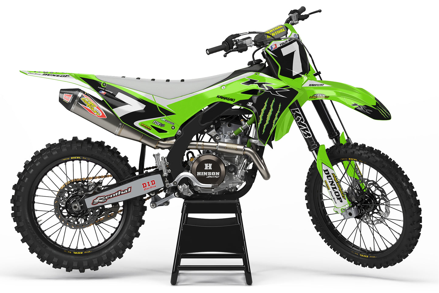 GRAPHICS KIT FOR KAWASAKI ''FACTORED'' DESIGN