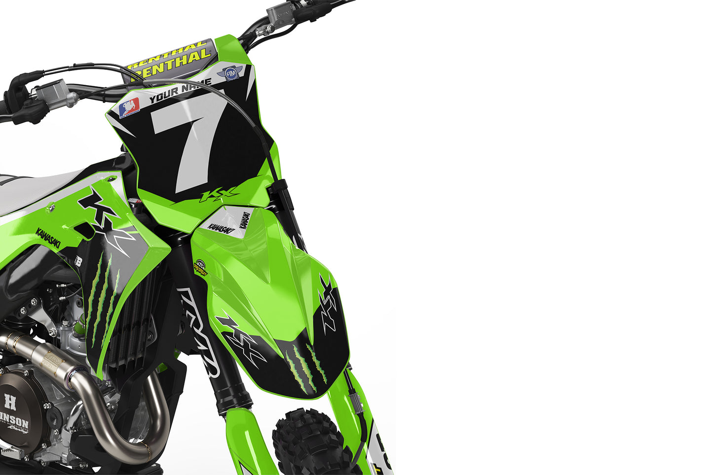 GRAPHICS KIT FOR KAWASAKI ''FACTORED'' DESIGN