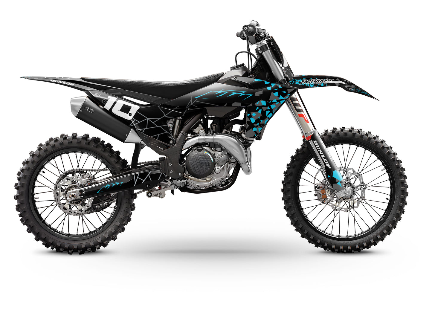 FULL GRAPHICS KIT FOR KTM ''CAMED BLUE'' DESIGN