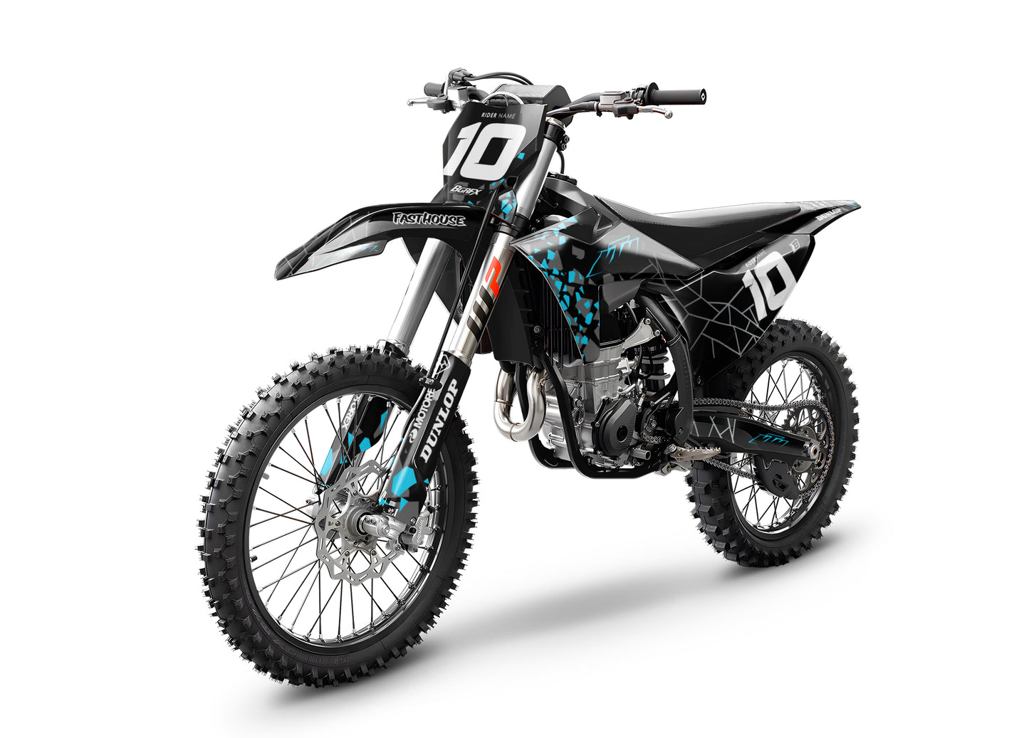 FULL GRAPHICS KIT FOR KTM ''CAMED BLUE'' DESIGN