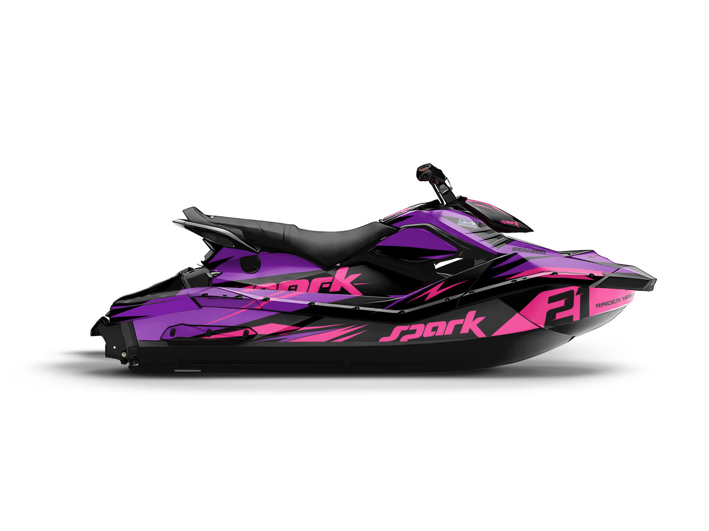 SEA-DOO SPARK 2014-2023 FULL GRAPHICS KIT "ATTACK PINK" DESIGN