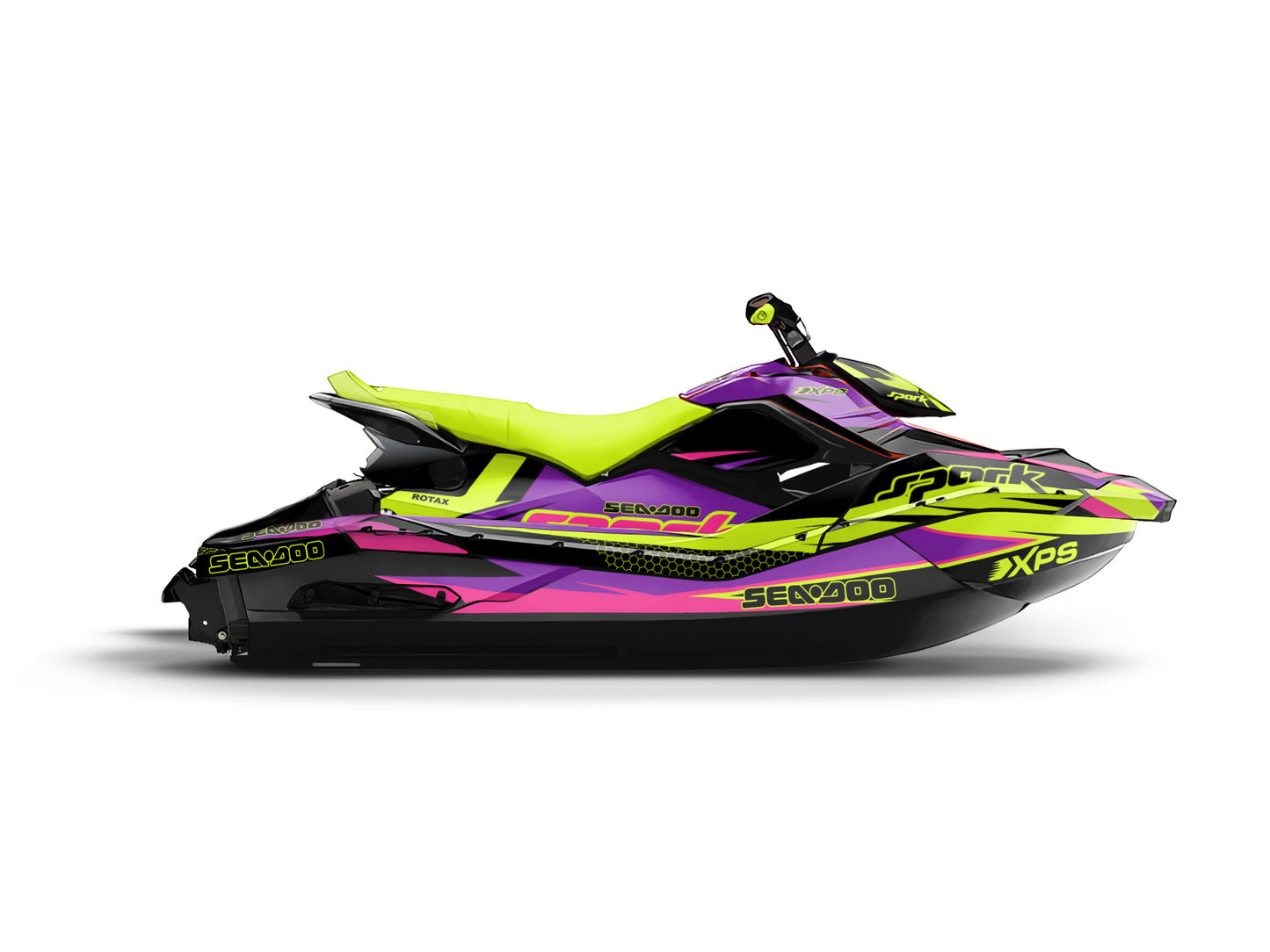SEA-DOO SPARK 2014-2023 FULL GRAPHICS KIT "FACTORY V1 PURPLED" DESIGN