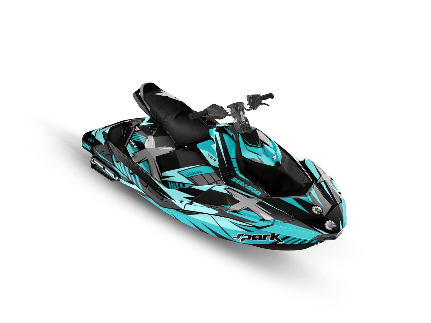 SEA-DOO SPARK 2014-2023 FULL GRAPHICS KIT "RACED TURQUOISE" DESIGN