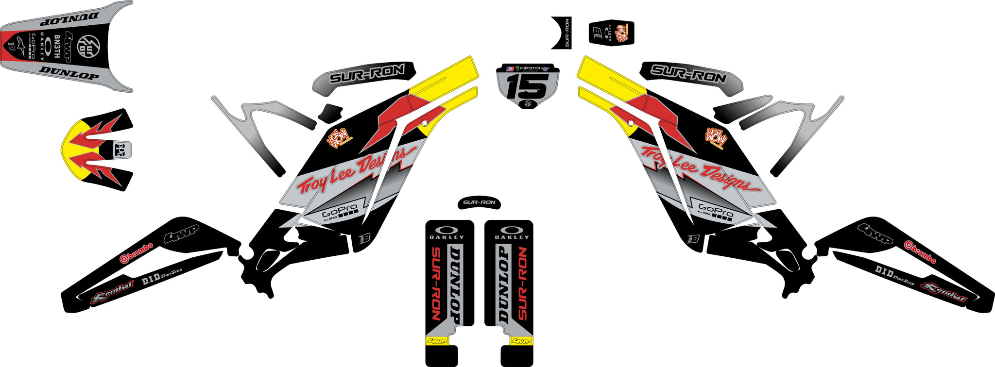 SURRON FULL GRAPHICS KIT ''FACTORED BLACK'' DESIGN – bling graphix