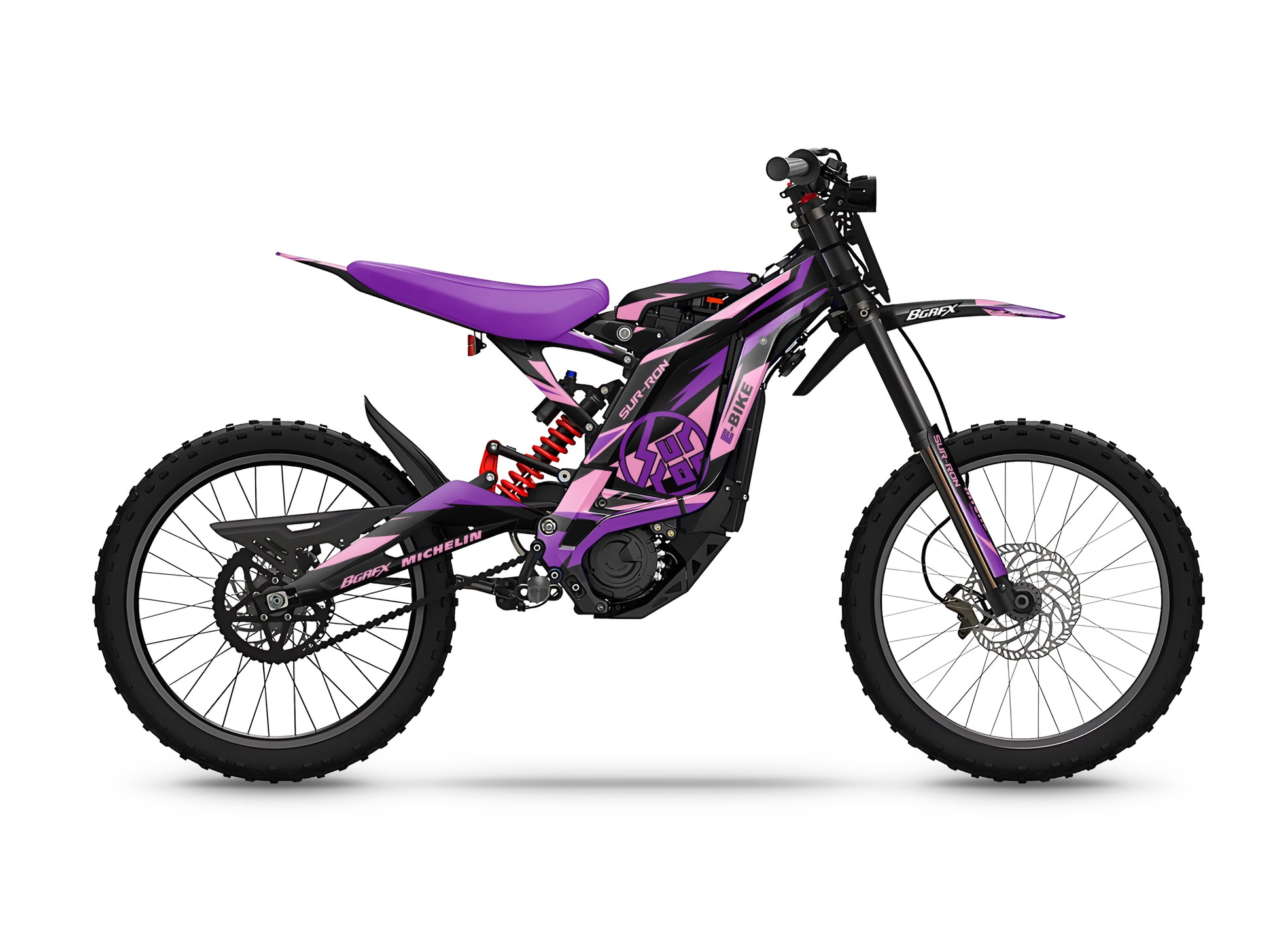 SURRON FULL GRAPHICS KIT ''SHARPED PURPLE'' DESIGN – bling graphix