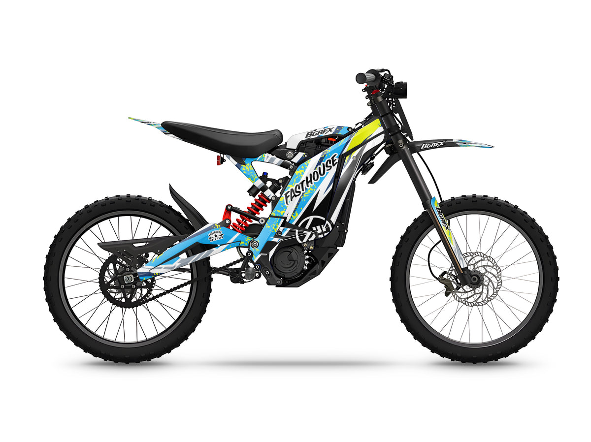 SURRON FULL GRAPHICS KIT ''SHRED BLUE'' DESIGN – bling graphix
