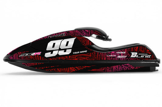 KAWASAKI SXR 800 FULL GRAPHICS KIT "TORTURE RED" DESIGN