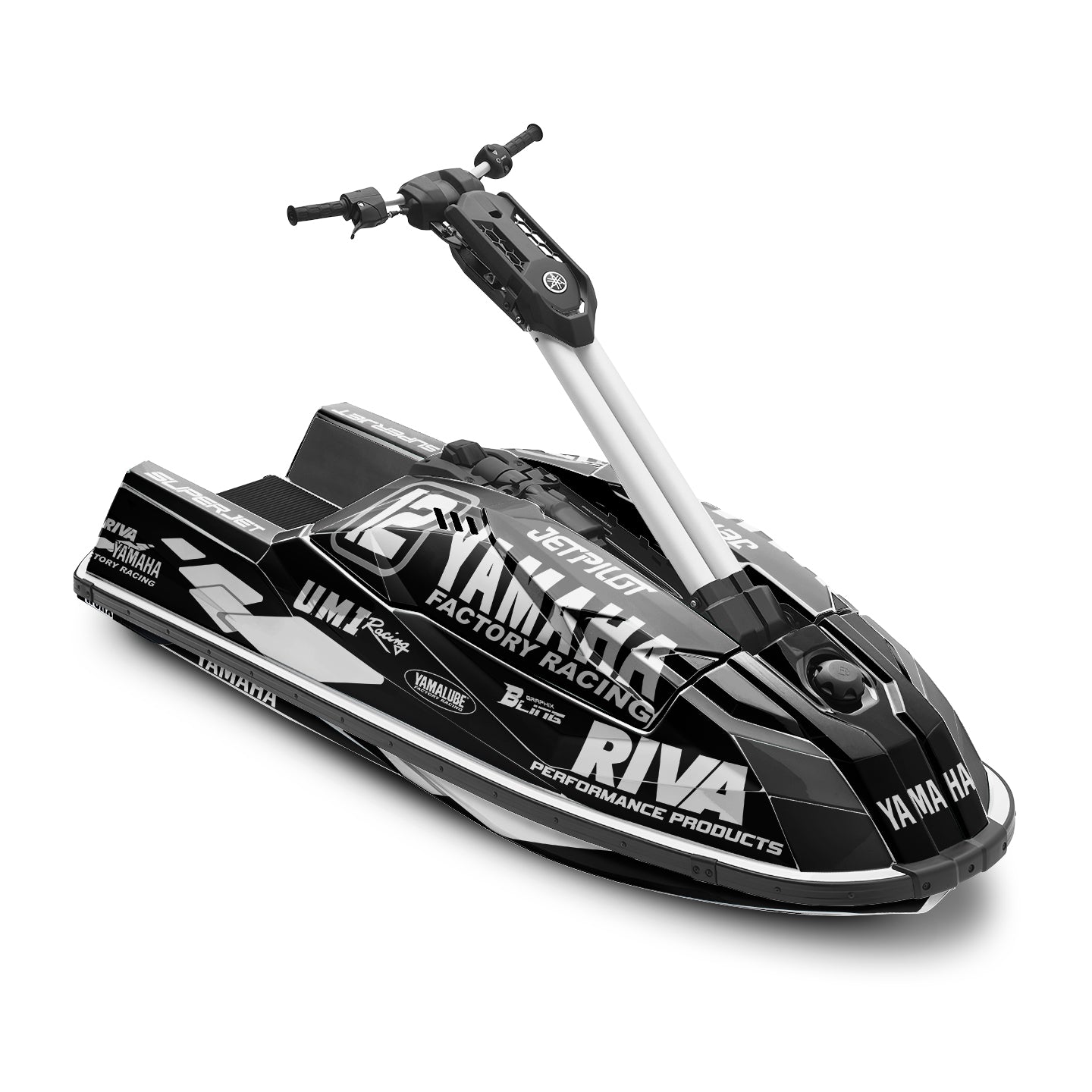 YAMAHA SUPER JET FULL GRAPHICS KIT "70TH ANNIVERSARY BLACK" DESIGN