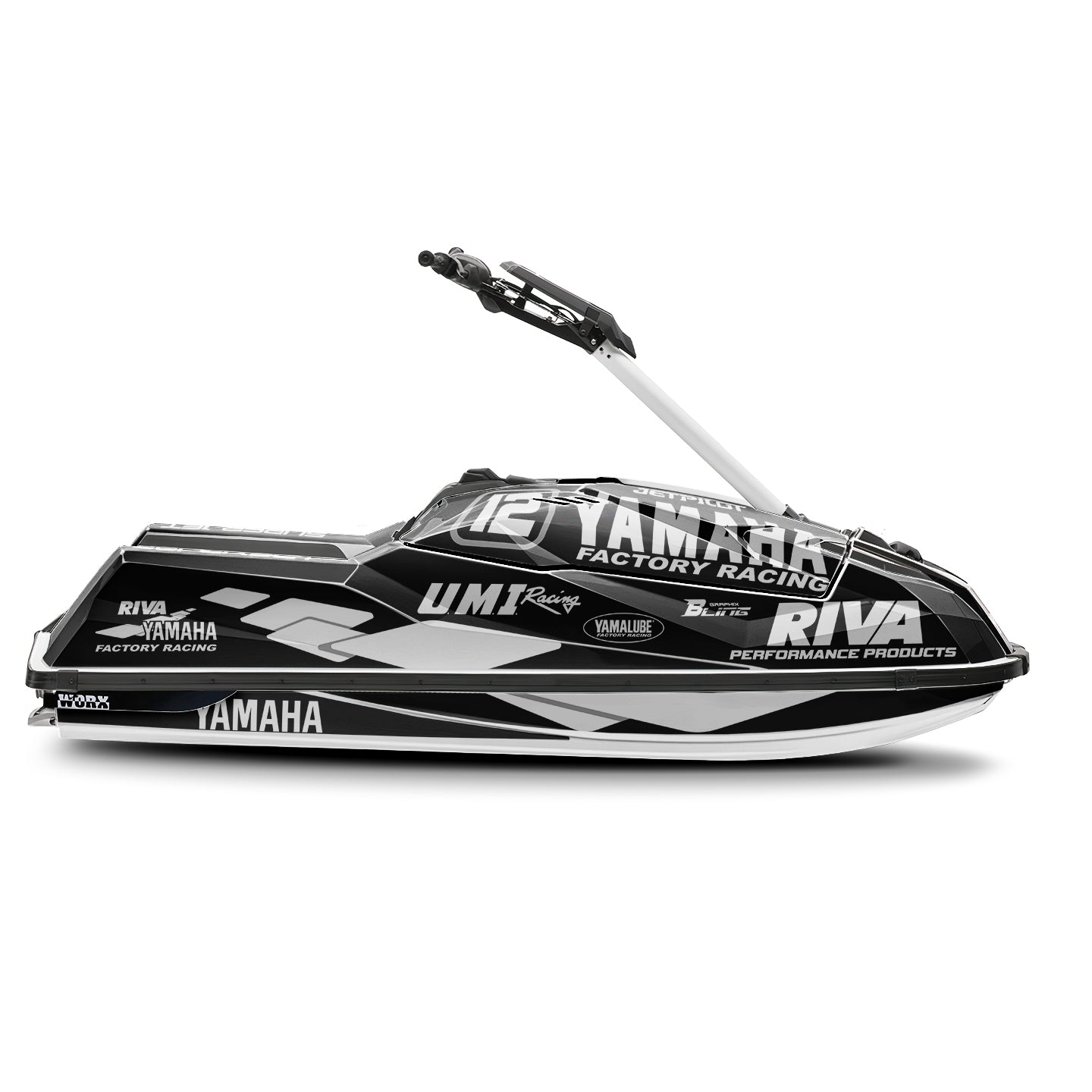 YAMAHA SUPER JET FULL GRAPHICS KIT "70TH ANNIVERSARY BLACK" DESIGN