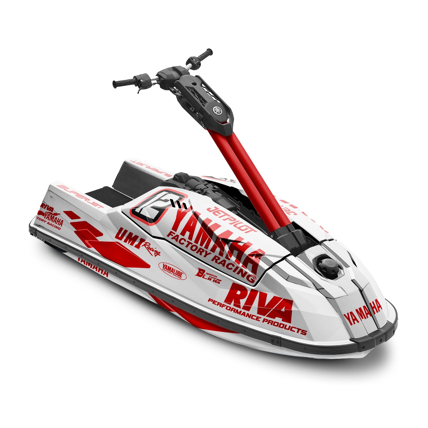 YAMAHA SUPER JET FULL GRAPHICS KIT "70TH ANNIVERSARY RED" DESIGN
