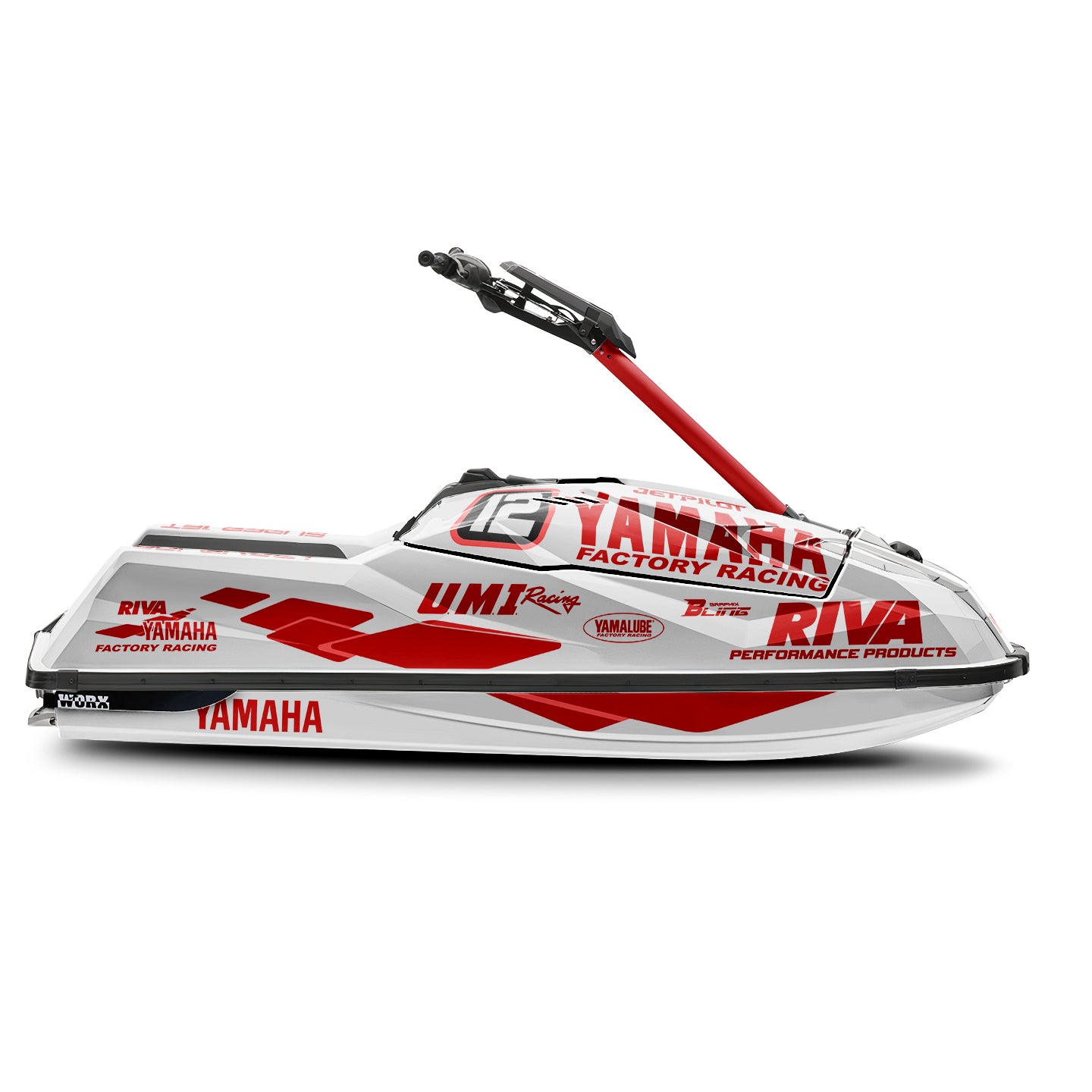 YAMAHA SUPER JET FULL GRAPHICS KIT "70TH ANNIVERSARY RED" DESIGN