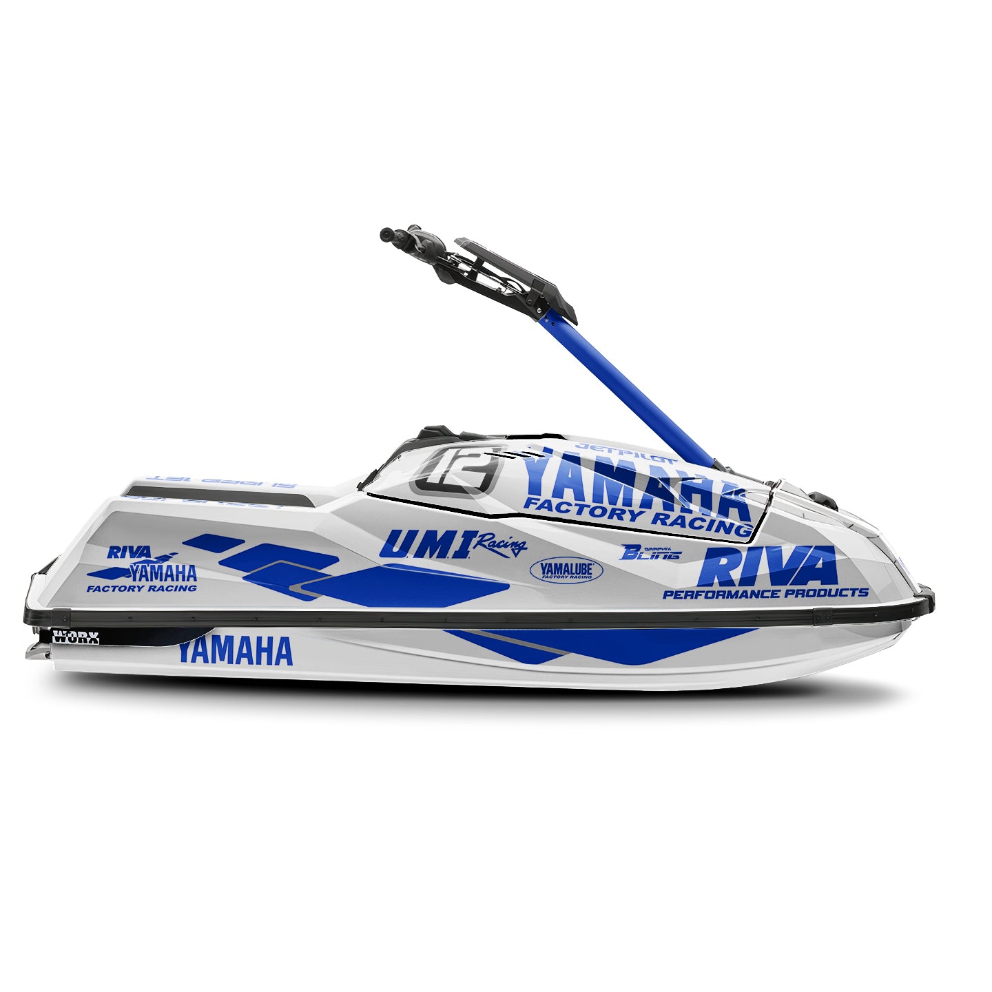 YAMAHA SUPER JET FULL GRAPHICS KIT "70TH ANNIVERSARY WHITE" DESIGN