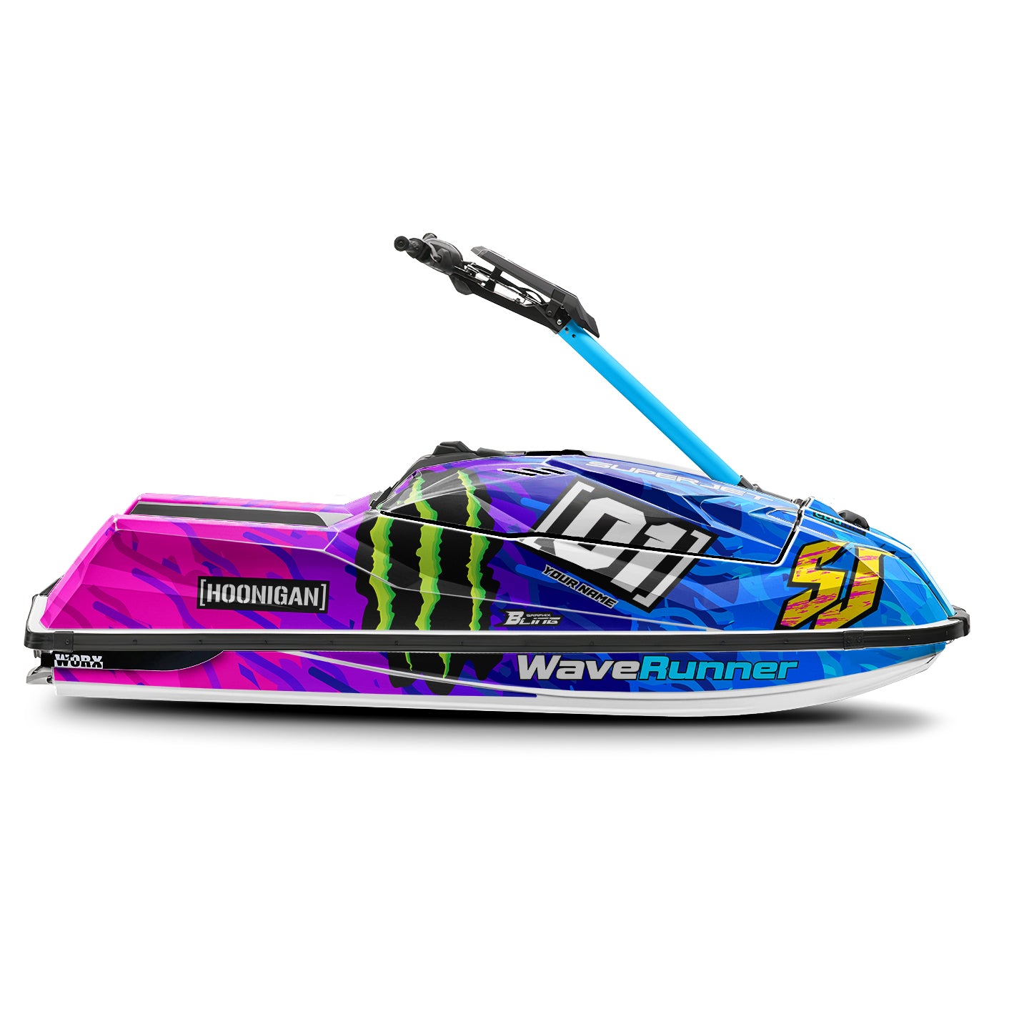 YAMAHA SUPER JET FULL GRAPHICS KIT "HOONIGAN RETRO" DESIGN