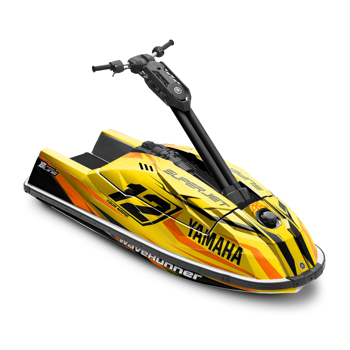 YAMAHA SUPER JET FULL GRAPHICS KIT "RACED YELLOW" DESIGN