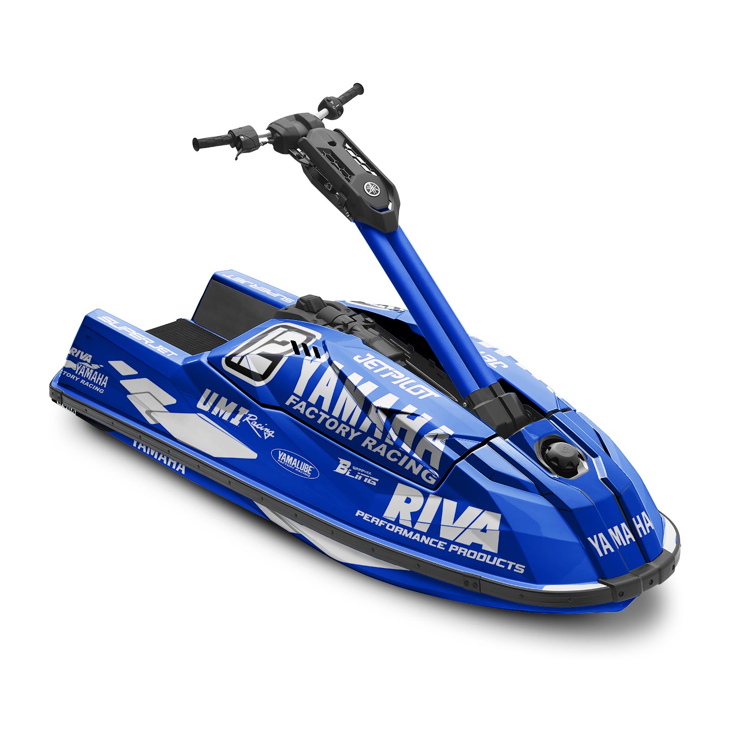 YAMAHA SUPER JET FULL GRAPHICS KIT "70TH ANNIVERSARY BLUE" DESIGN