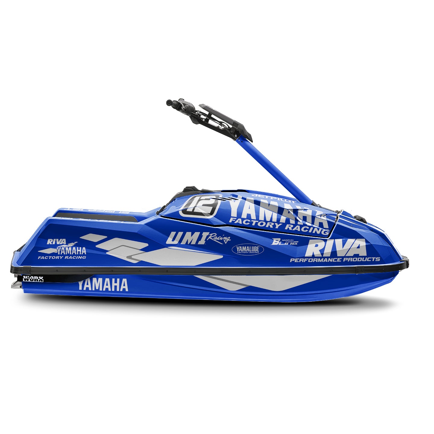YAMAHA SUPER JET FULL GRAPHICS KIT "70TH ANNIVERSARY BLUE" DESIGN