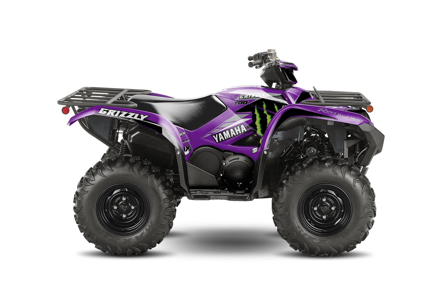 YAMAHA GRIZZLY 660 700 FULL GRAPHICS KIT ''FACT PURPLE'' DESIGN