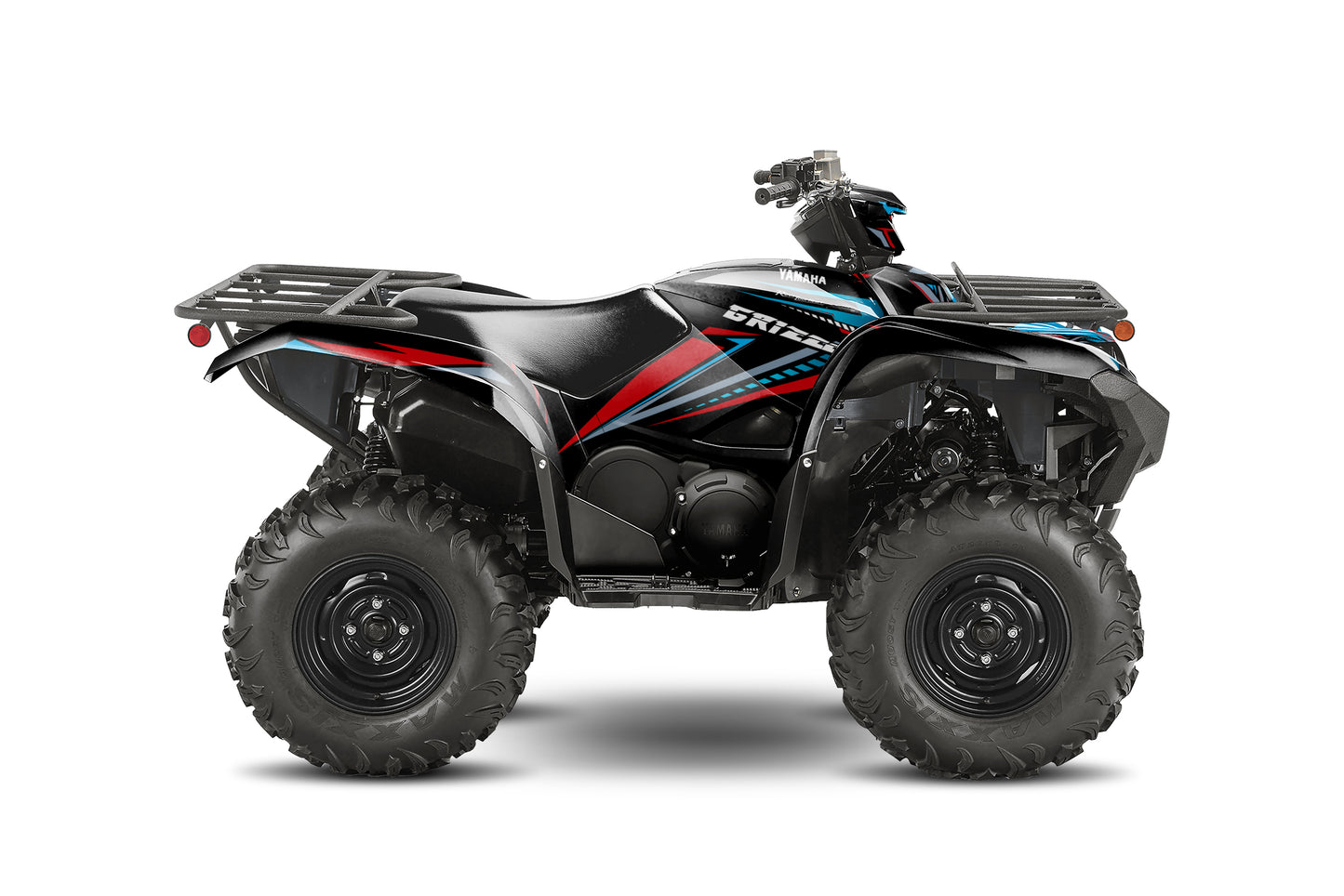 YAMAHA GRIZZLY 660 700 FULL GRAPHICS KIT ''SHARPED BLACK'' DESIGN