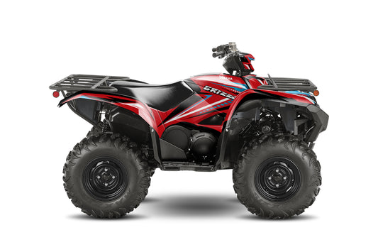 YAMAHA GRIZZLY 660 700 FULL GRAPHICS KIT ''SHARPED RED'' DESIGN