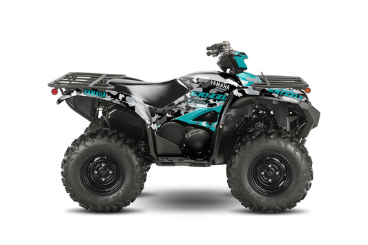 YAMAHA GRIZZLY 660 700 FULL GRAPHICS KIT ''CAMO TURQUOISE'' DESIGN