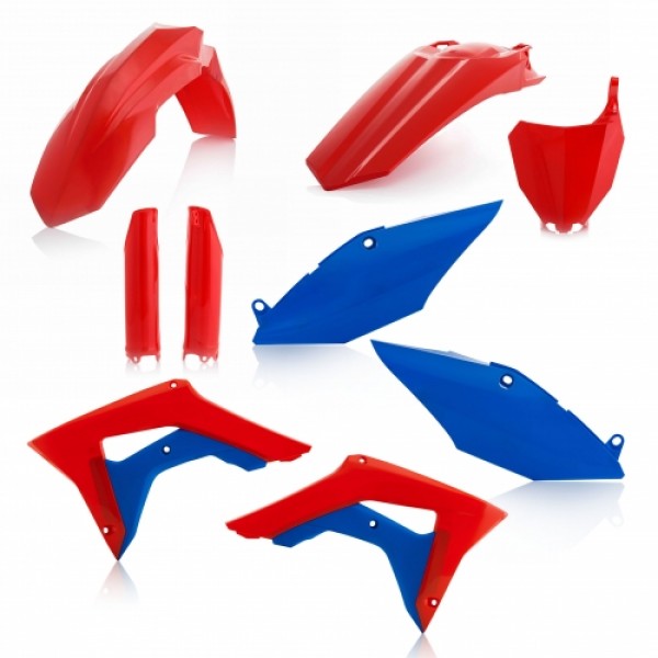 FULL KIT PLASTIC HONDA CRF450R 2017-2018 + CRF 250 2018 - RED/BLUE