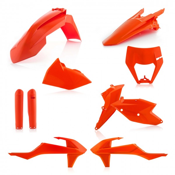 FULL KITS PLASTICS KTM EXC 17/19 incl. HEADLIGHT CAP - ORANGE