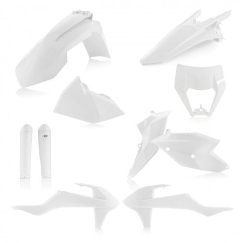 FULL KITS PLASTICS KTM EXC 17/19 incl. HEADLIGHT CAP - WHITE