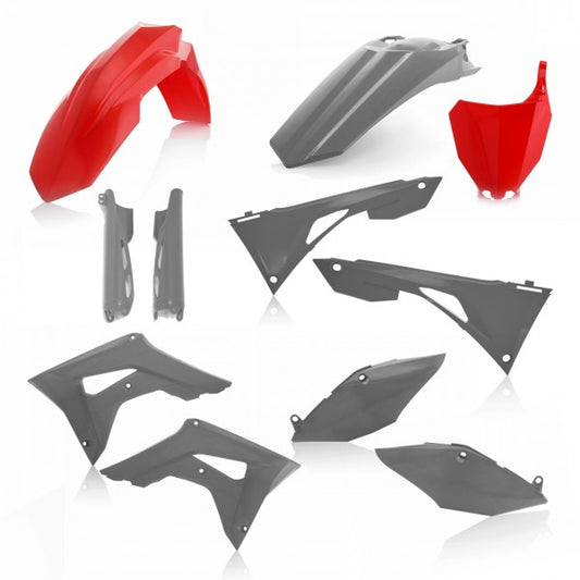 FULL KIT PLASTIC HONDA CRF450 + CRF250 19-20 7 pieces - RED/GREY