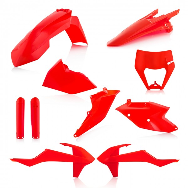 FULL KITS PLASTICS KTM EXC 17/19 incl. HEADLIGHT CAP - FLUO ORANGE