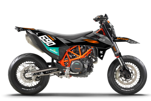 FULL GRAPHICS KIT FOR KTM SMC-R 690 2019-2021 ''TACTITURN'' DESIGN