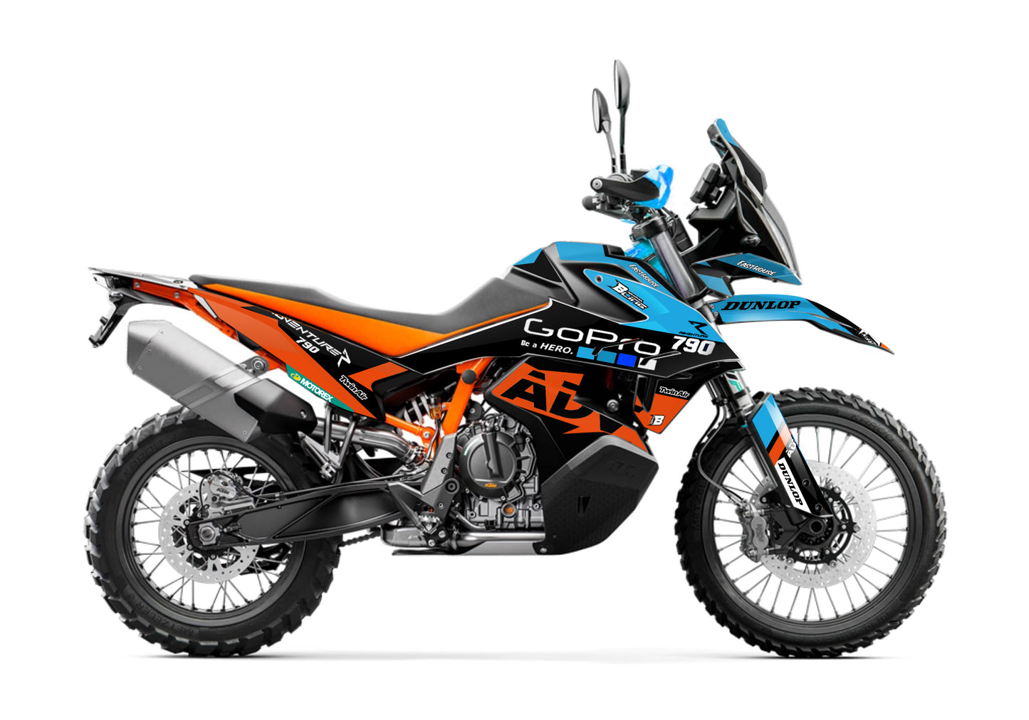 FULL GRAPHICS KIT FOR KTM ADVENTURE 790-890 2018-2022 ''ADV RACE'' DESIGN