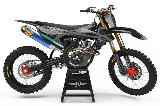 FULL GRAPHICS KIT FOR KTM ''BASIC DARK'' DESIGN