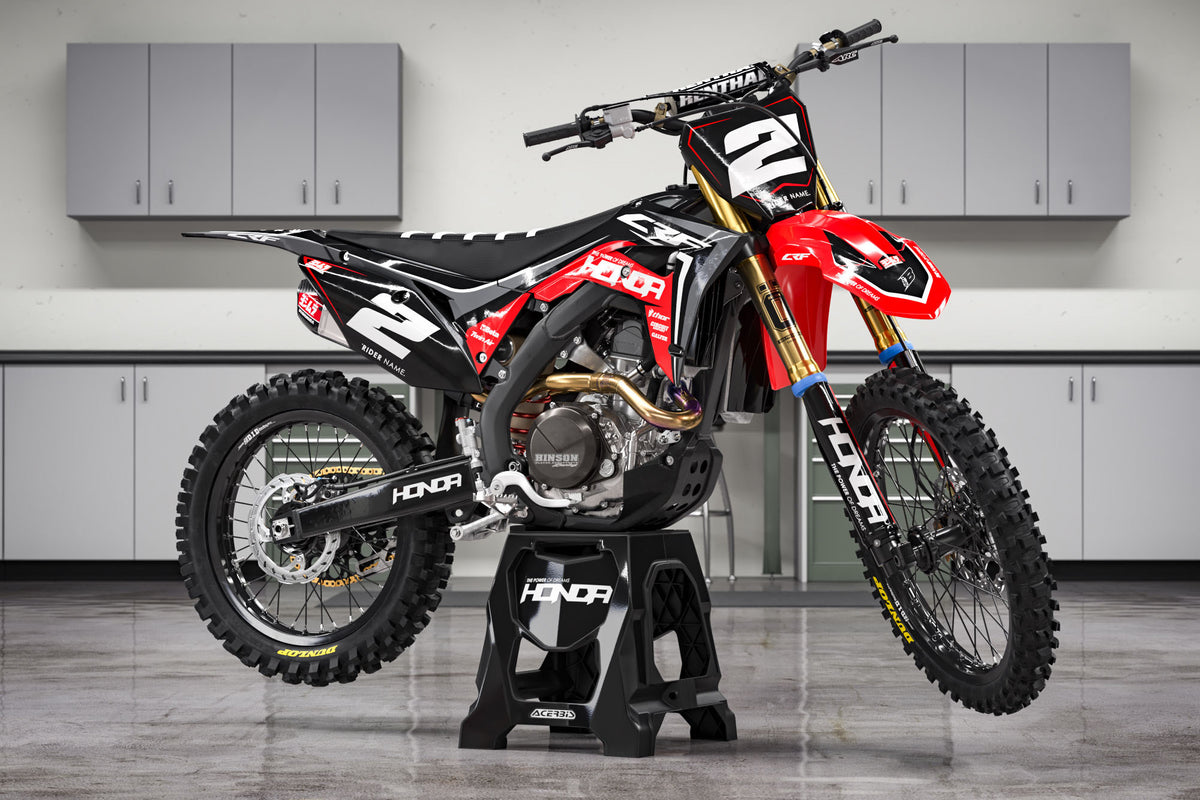 Red Graphix HONDA GRAPHICS KIT ''Lightning Black and Red'' DESIGN – bling graphix