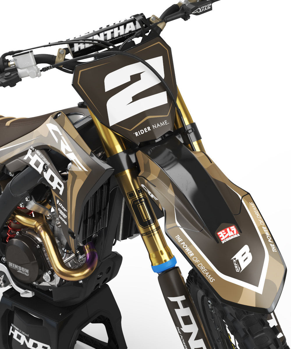 HONDA GRAPHICS KIT IN MATT ''Lightning Braun Camo'' DESIGN