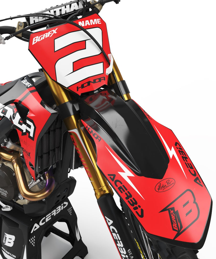 HONDA MATT GRAPHICS KIT ''BASED Red&Black'' DESIGN – bling graphix
