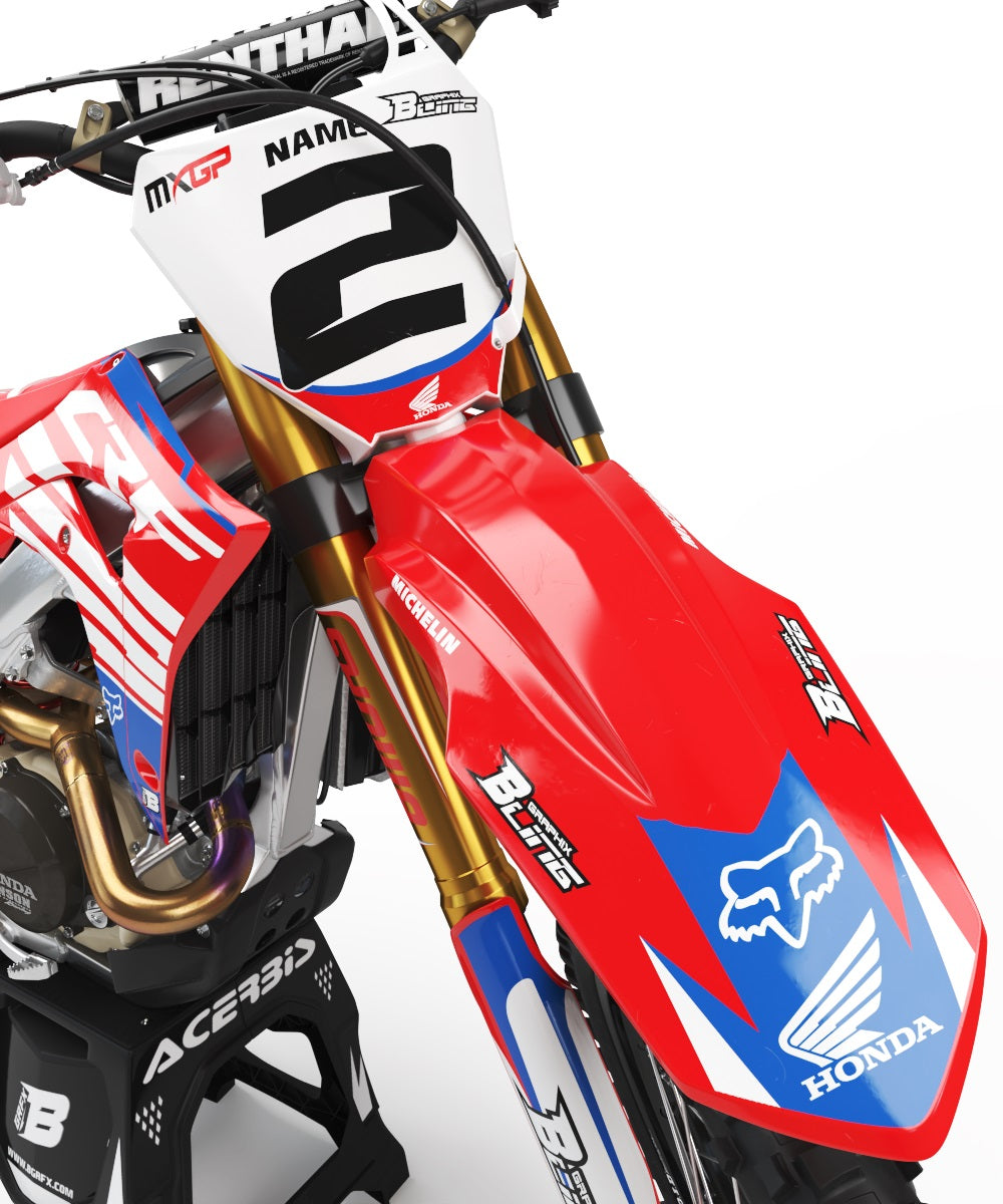 HONDA GRAPHICS KIT ''FUSION Red and Blue'' DESIGN