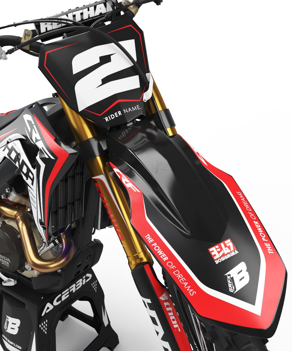 HONDA GRAPHICS KIT ''Lightning Red MATT'' DESIGN