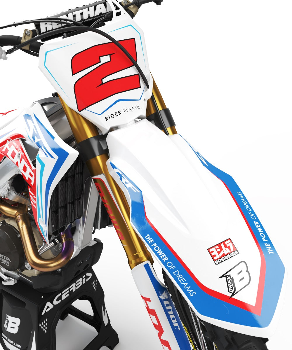 HONDA GRAPHICS KIT ''Lightning Blue and White'' DESIGN